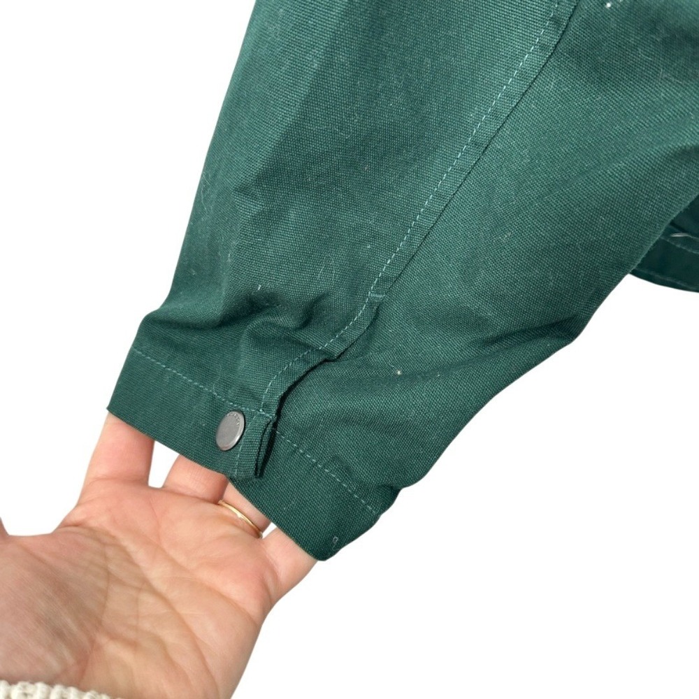 Volcom Oak Drive Jacket Green Plaid Lined Full Zip Men Medium Casual Cotton NWT - Picture 10 of 10